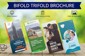 design a flyer, trifold, bifold, brochure real state leaflet