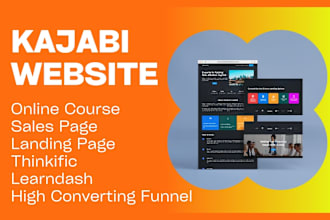be your kajabi expert, create online course website using thinkific