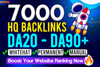 publish 7000 backlinks on high domain authority websites SEO link building