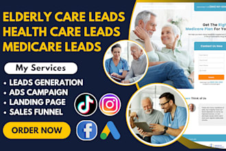 generate quality medicare leads elderly care health insurance leads facebook ads