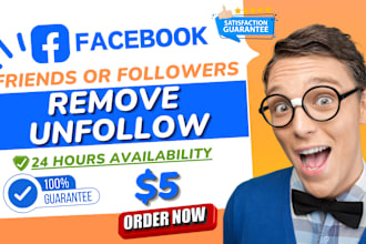 remove friends or unfollow followers on your facebook page