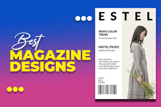 design magazine, magazine layout and magazine ad