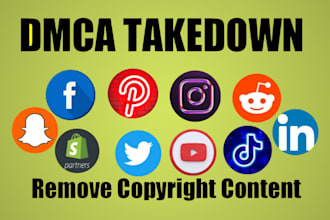 send dmca takedown notice tiktok,reddit,facebook,twitter,instagram,shopify