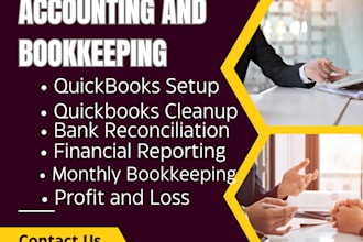 do quickbooks online clean up, setup, bank reconciliation as virtual bookkeeper
