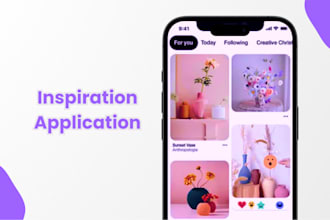 create a photo sharing app, visual discovery app like pinterest, weheard