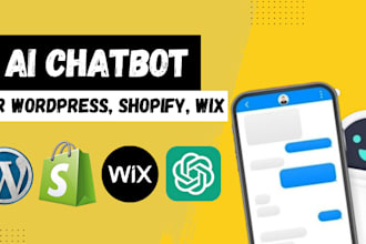 create ai chatbot for wordpress, shopify, wix using chatgpt openai