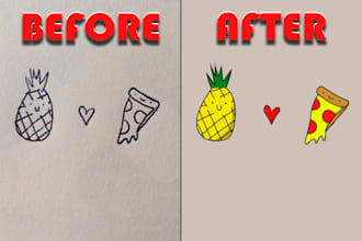 vectorize an image, sketch, logo, sticker or sign