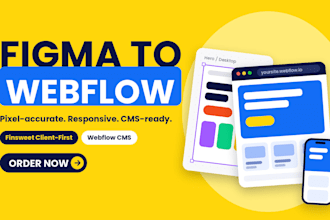 build webflow website with cms, figma to webflow, webflow developer