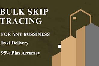 do bulk skip tracing for real estate