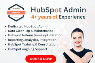 be your hubspot expert, hubspot admin, and hubspot manager for 30 days