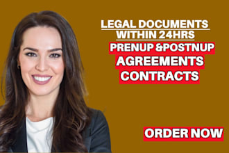 create prenuptial or postnuptial agreements