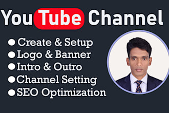 create and setup youtube channel with logo banner