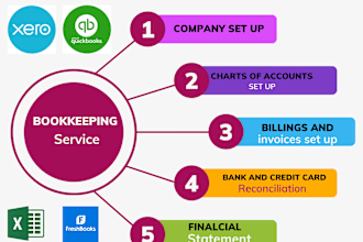 do USA bookkeeping, bank and credit card reconciliation, in quickbooks and xero