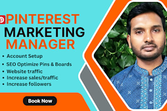 be your pinterest marketing manager and follower growth