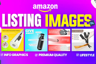 design amazon listing images, infographic or product listing