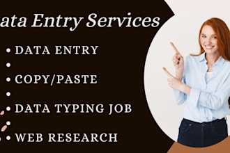 do accurate data entry typing  and data entry copy paste