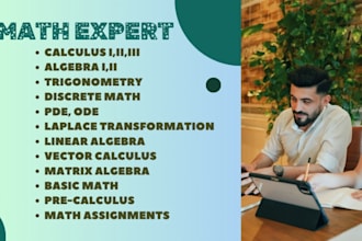 be your mathematics precalculus prealgebra expert tutor for all grades