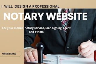 notary logo notary landing page notary website with appointment integrations