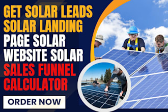 get solar lead solar landing page solar website solar sales funnel calculator