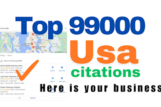 usa 99000 google map citations for local seo and gmb listing ranking