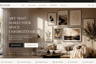 design pod website wall art shopify store digital art store esty shop pod store