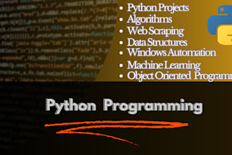 do any python programming tasks and design your algorithms