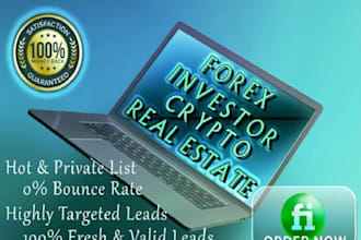 provide fresh forex leads, crypto leads, mlm leads of any country