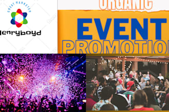 do organic events promotion for selling of events ticket