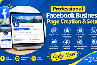 create and setup a professional facebook business page or fan page