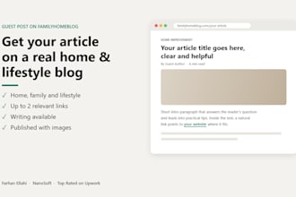 publish your guest post on familyhomeblog, a home and lifestyle blog