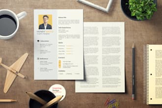 do impressive resume design for you business