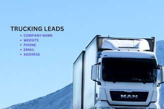 provide usa canada australia etc trucking leads