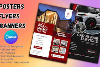 design creative poster and flyers for your promotional needs