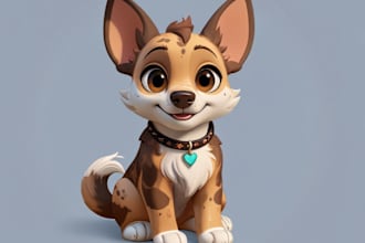 design a custom disney pet portrait