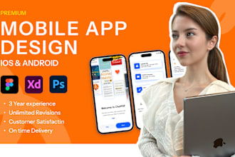 do UI UX design and mobile app design on figma