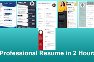 make a professional resume design and a modern cv template