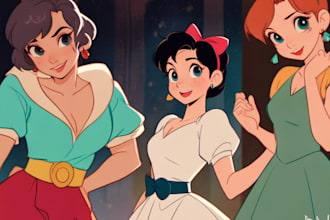 draw your portrait into a disney style cartoon