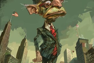 do a political and editorial cartoon