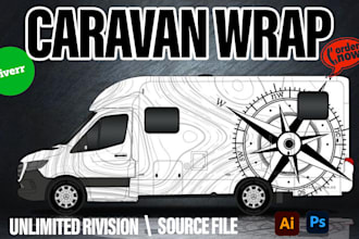 design professional vehicle wrap truck wrap caravan wrap, van wrap design