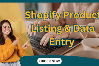 do shopify product listing and data entry