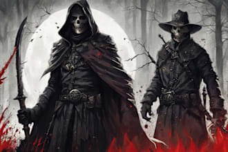 make horror illustration dark art illustration