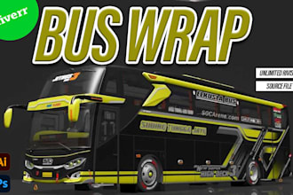 design creative and stunning bus wrap, vehicle wrap, van wrap,