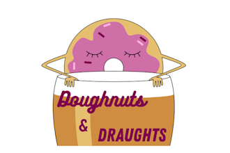 design elegant beer and donut shop business logo