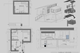 create 2d layouts and 3d models and visuals