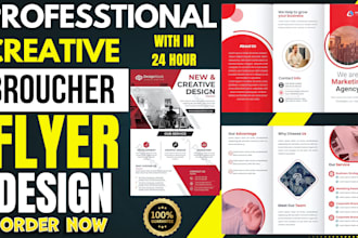 design digital pamphlet flyer or brochure in 12 hours for your business