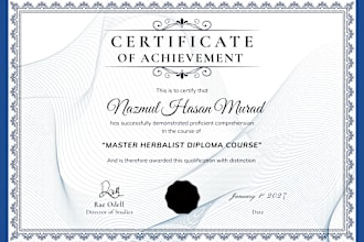 make custom design for certificate, diploma, award, achievement, degree, CV
