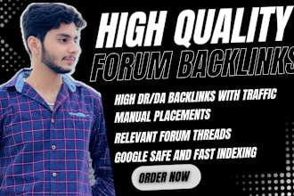 do manual creation of high da dr forum backlinks