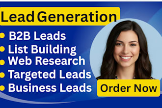 do b2b lead generation, email list building, web research