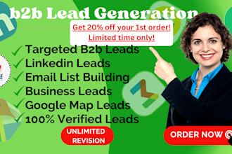 do lead generation,email list building, contact, web research, linkedin outreach