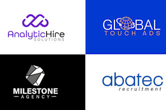 design startup, marketing, travel and recruitment agency logo